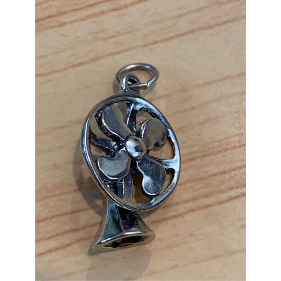Vintage Table Fan Sterling Silver Jewelry Charm #retro - Picture 5 of 5
